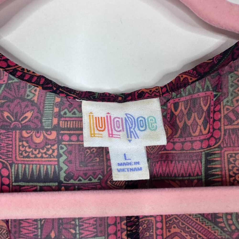 2/$30 LuLaRoe Monroe Open Kimono Cover-up Duster Tribal Print Large #A1634 - Picture 5 of 7